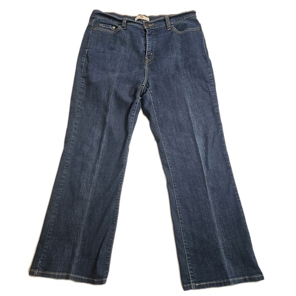Women's Levi's‎ 512 Perfectly Slimming Bootcut Blue Jeans Size 16 - Picture 1 of 11